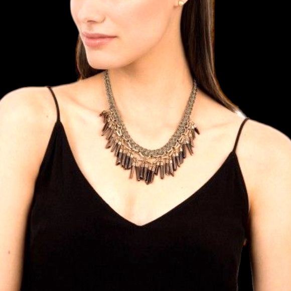 N301 Bora Fringe Stella & Dot Necklace - Picture 3 of 9